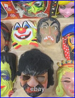 Vintage Collegeville Halloween Mask Costume Collection With Hanger
