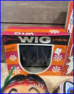 Vintage Collegeville Halloween Mask Costume Collection With Hanger