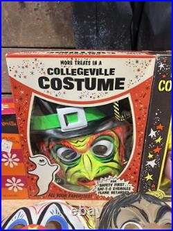 Vintage Collegeville Halloween Mask Costume Collection With Hanger