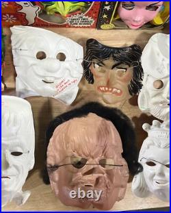Vintage Collegeville Halloween Mask Costume Collection With Hanger