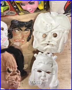 Vintage Collegeville Halloween Mask Costume Collection With Hanger