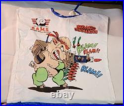 Vintage Collegeville Sgt Pullover Barnyard Commandos Halloween Costume Large