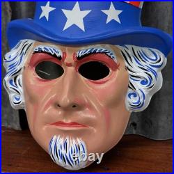 Vintage Collegeville UNCLE SAM 1776 HALLOWEEN COSTUME Mask & Outfit US Army USA