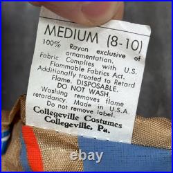 Vintage Collegeville UNCLE SAM 1776 HALLOWEEN COSTUME Mask & Outfit US Army USA