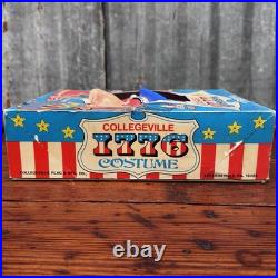 Vintage Collegeville UNCLE SAM 1776 HALLOWEEN COSTUME Mask & Outfit US Army USA