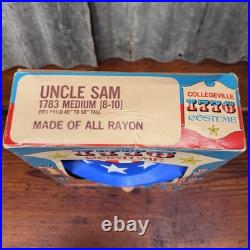 Vintage Collegeville UNCLE SAM 1776 HALLOWEEN COSTUME Mask & Outfit US Army USA