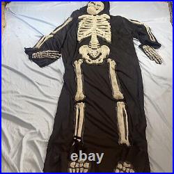 Vintage Easter Unlimited Skeleton Costume Black Adult Size