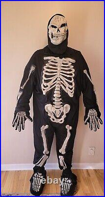 Vintage Easter Unlimited Skeleton Costume Black Big And Tall Size Karate Kid 90s