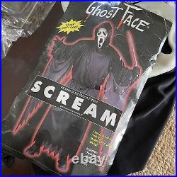 Vintage FUN WORLD EASTER UNLIMITED Scream Ghost Face Halloween Costume Complete