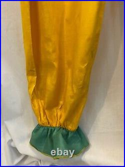 Vintage Green Yellow Clown Halloween Costume