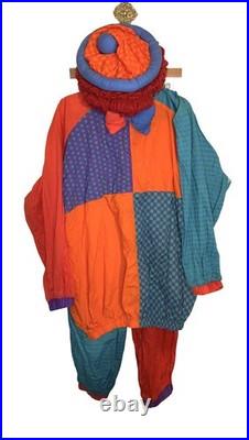 Vintage Gymboree Gymbo the Clown Costume 1990s Rainbow Tag One Size Adult