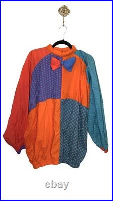 Vintage Gymboree Gymbo the Clown Costume 1990s Rainbow Tag One Size Adult