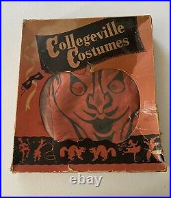 Vintage Halloween 1940s 1950's Collegeville Costume Cloth Devil Satan Large USA
