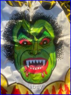 Vintage Halloween Ben Cooper Costume Dracula Hairy Scary Mask & Box Child Small