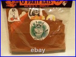 Vintage Halloween Crepe Paper Hats 6 Party Hats Clever Idea Co New Old Stock