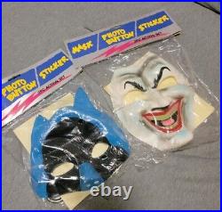 Vintage Halloween Rubber Masks Batman Joker DC Comics