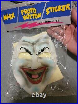 Vintage Halloween Rubber Masks Batman Joker DC Comics