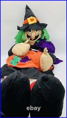 Vintage Halloween Witch, 5 Foot Life Size Soft Doll, Lillian Vernon Door Greeter