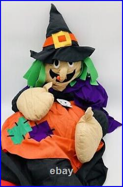 Vintage Halloween Witch, 5 Foot Life Size Soft Doll, Lillian Vernon Door Greeter