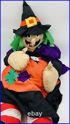 Vintage Halloween Witch, 5 Foot Life Size Soft Doll, Lillian Vernon Door Greeter