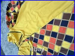 Vintage Handmade Adult Clown Jester Costume Harlequin Jumpsuit Hat Halloween