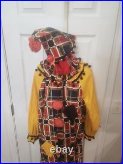Vintage Homemade Halloween Clown Costume