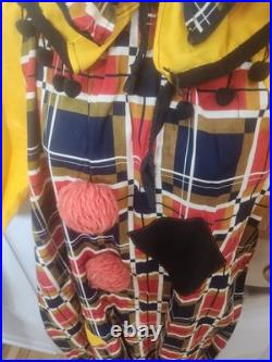 Vintage Homemade Halloween Clown Costume