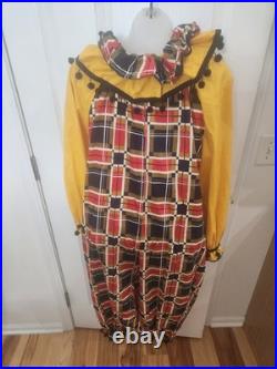 Vintage Homemade Halloween Clown Costume