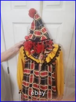 Vintage Homemade Halloween Clown Costume