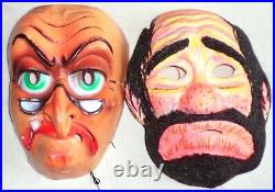 Vintage Lot Of 6 Halloween Mask Topstone