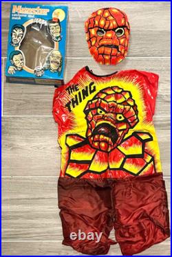 Vintage Marvel Fantastic Four THING Ben Cooper Halloween Costume as seen movie
