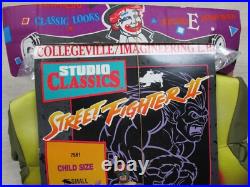 Vintage NOS 1991 Street Fighter 2 Blanka Collegeville Halloween Mask & Outfit