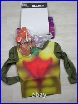 Vintage NOS 1991 Street Fighter 2 Blanka Collegeville Halloween Mask & Outfit