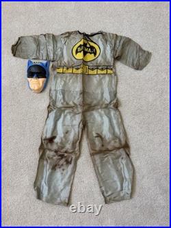 Vintage Original Ben Cooper Batman Costume And Plastic Mask 1960s Pre Owend