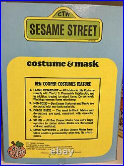 Vintage Oscar the Grouch Sesame Street Halloween Costume & Mask Ben Cooper Brand