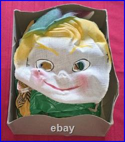 Vintage Peter Pan Halloween Costume by Ben Cooper Gauze Mask with Box