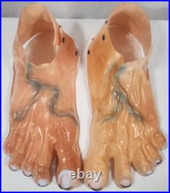 Vintage RARE 1960's Vacuform Halloween Costume Prop Monster Feet 15x6 Vintage RARE 1960's Vacuform Halloween Costume Prop Monster Feet 15x6