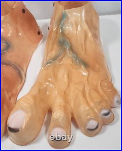 Vintage RARE 1960's Vacuform Halloween Costume Prop Monster Feet 15x6 Vintage RARE 1960's Vacuform Halloween Costume Prop Monster Feet 15x6