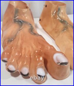 Vintage RARE 1960's Vacuform Halloween Costume Prop Monster Feet 15x6 Vintage RARE 1960's Vacuform Halloween Costume Prop Monster Feet 15x6