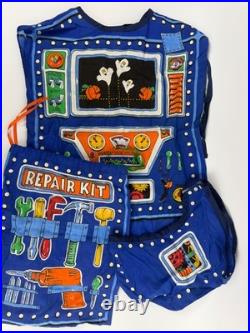 Vintage Robot Halloween Costume Repair Kit Trick Or Treat Bag Fabric Helmet