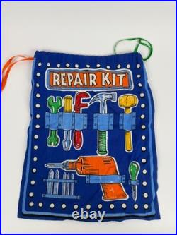Vintage Robot Halloween Costume Repair Kit Trick Or Treat Bag Fabric Helmet