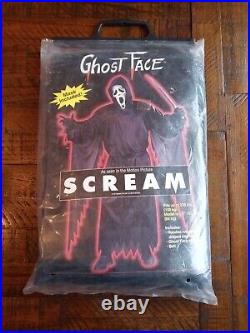 Vintage Scream Ghost Face Costume/1997/rare Version/adult/up To 200lb/new