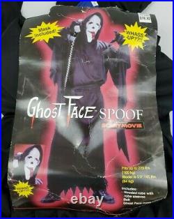 Vintage Scream Scary Movie Costume Ghost Face Spoof Mask Fun World 1993