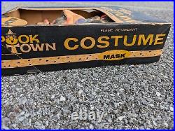 Vintage Spook Town Beatnick Boy Costume, Mask W Box RARE BEN COOPER. FLAWS