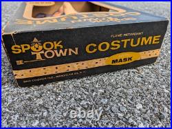 Vintage Spook Town Beatnick Boy Costume, Mask W Box RARE BEN COOPER. FLAWS