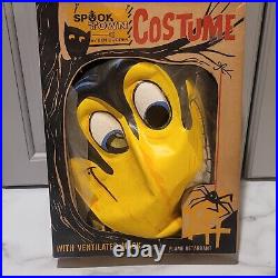 Vintage Spook Town Heckle & Jeckle Mask & Costume By Ben Cooper htf Halloween
