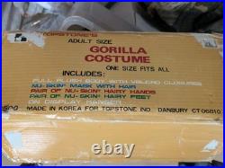 Vintage Topstone Gorilla Halloween Costume One Size Fits All Adult