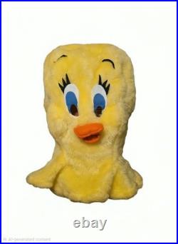 Vintage Tweety Bird Mascot Costume Adult Plush Head Jumpsuit Looney Tunes Rare