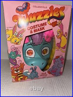 Vintage Walt Disney Collegeville The Wuzzles Halloween Mask Costume Moosel EUC