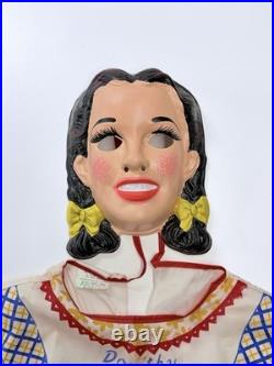 Vintage Wizard of Oz DOROTHY Vintage Mask & Costume Ben Cooper 1975 RARE